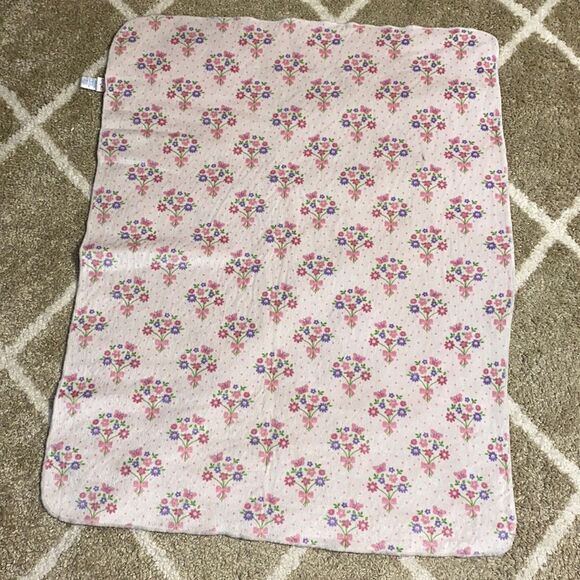 Kidgets Floral Print Velour and Fleece Baby Blanket - Picture 1 of 7